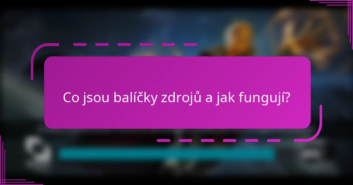 Co jsou balíčky zdrojů a jak fungují?